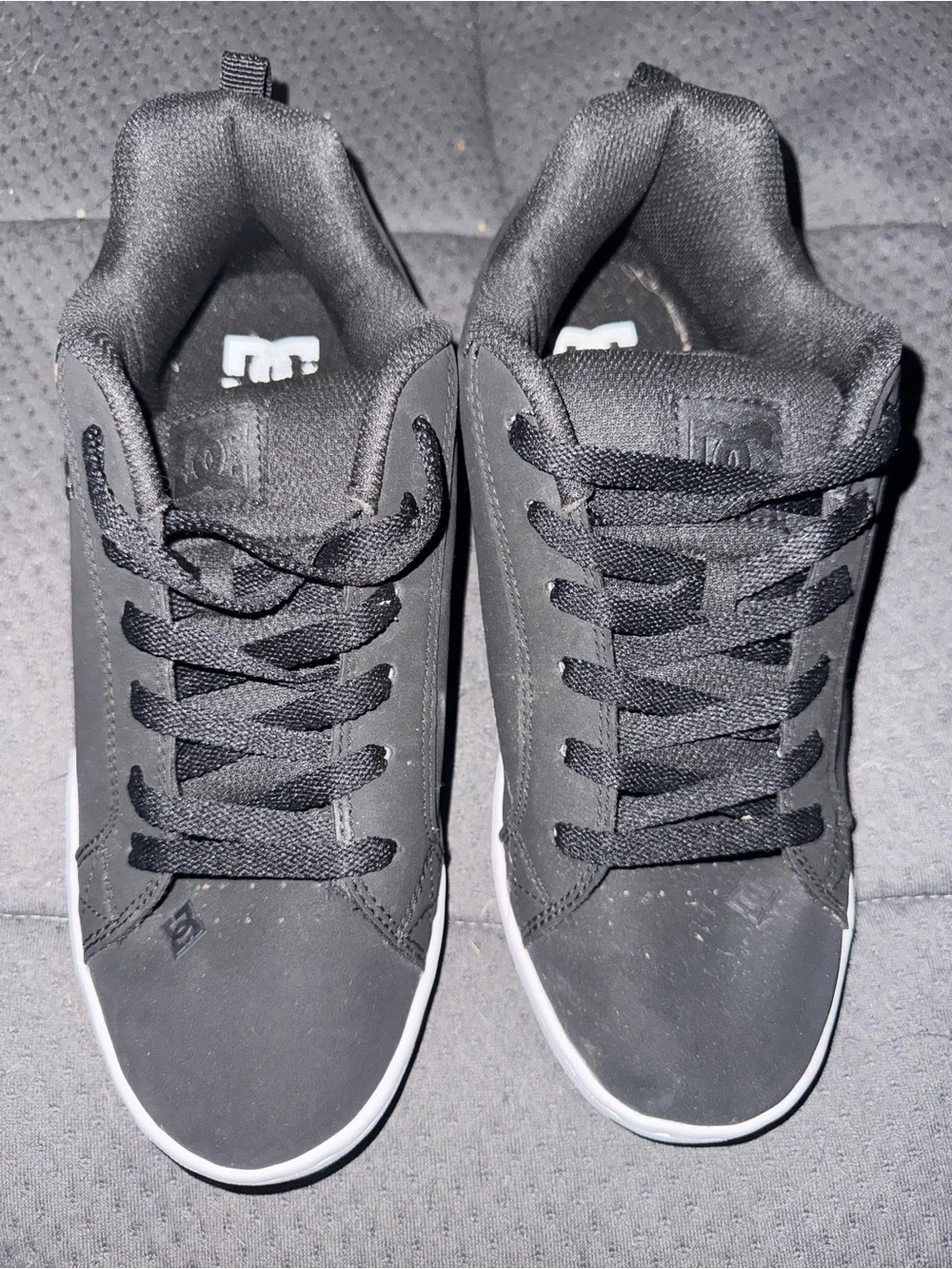 DC Women's Black Sneakers with Leopard Print Accents - Picture 3 of 4